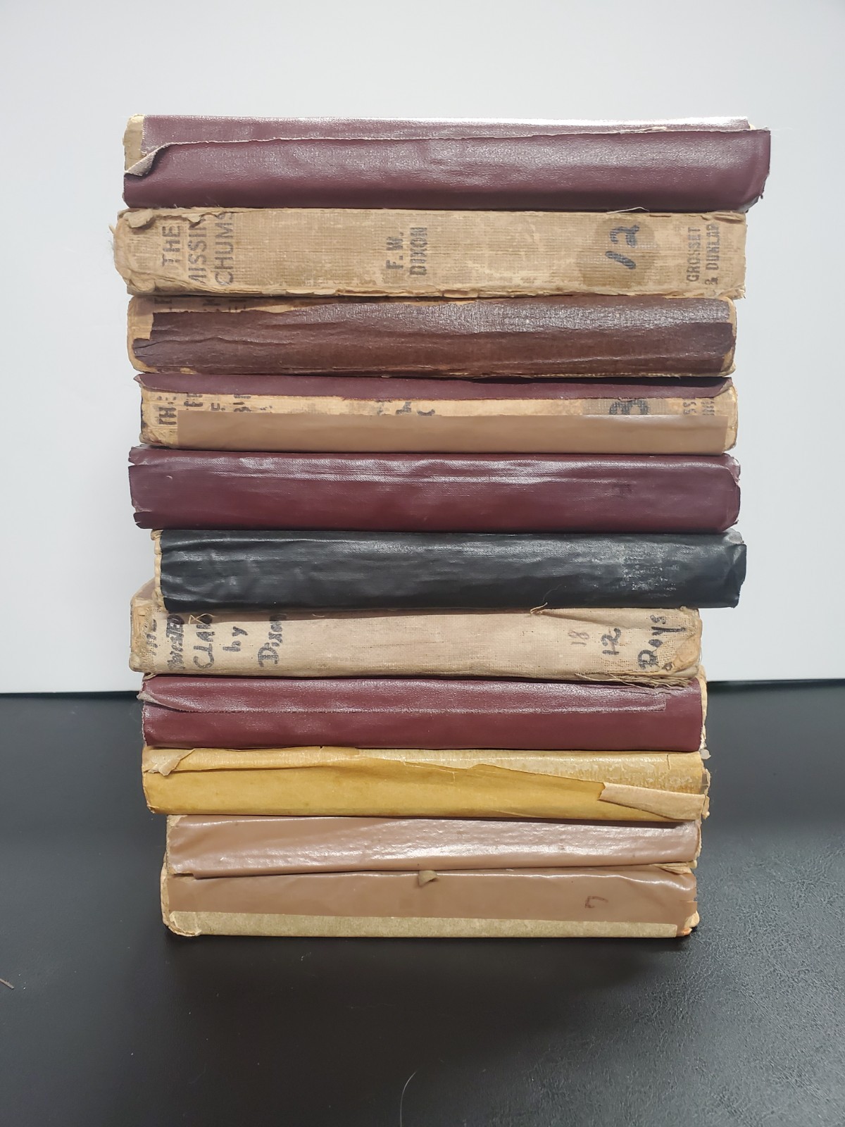 Vintage Lot of 11 Hardy Boys Mystery Books 1920s, 30s, 40s Hardcover Acceptable