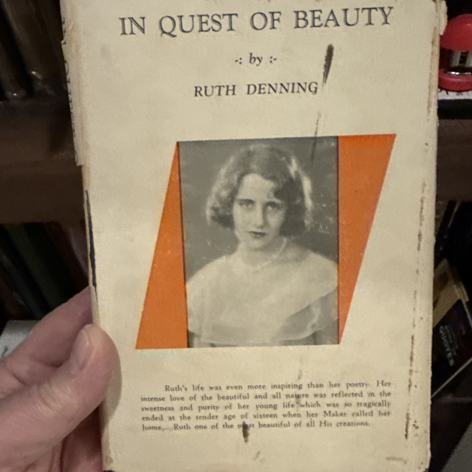 **RARE** In Quest of Beauty – Ruth Denning (1931) – Poetry Book First Edition 