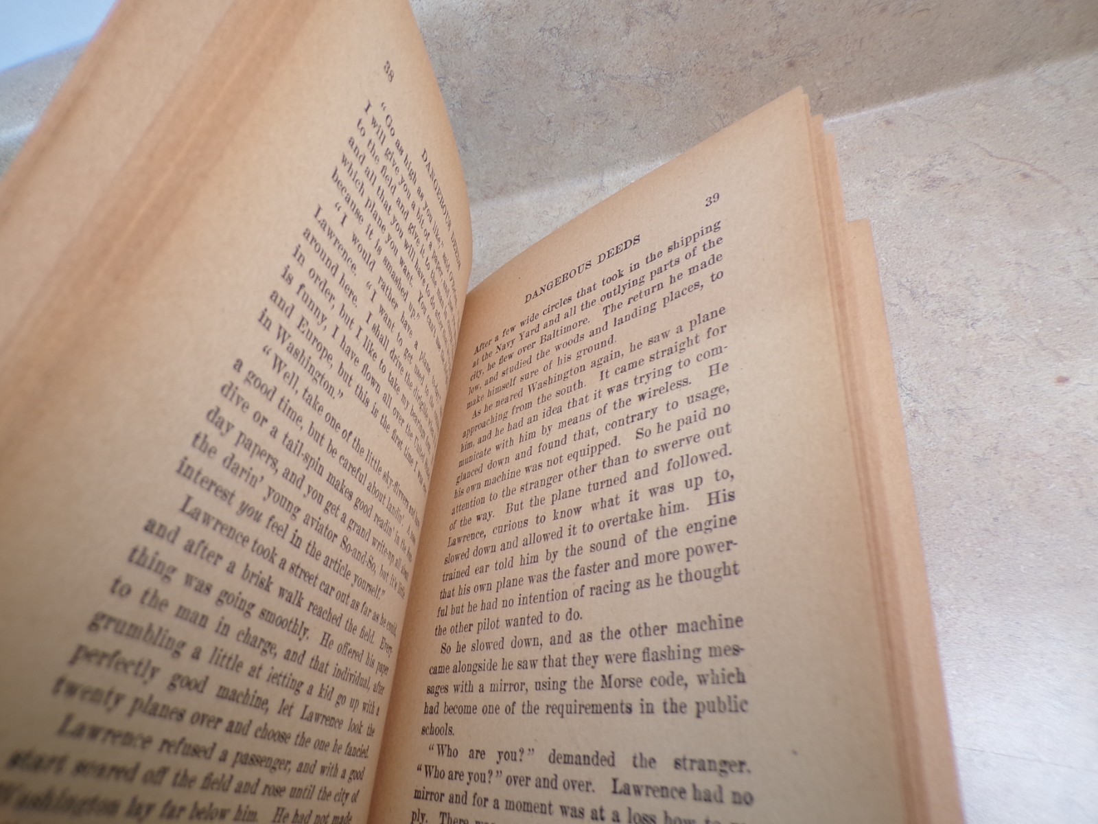Vintage Hardback Dangerous Deeds by Captain Frank Cobb 1927 Aviator Volume 3