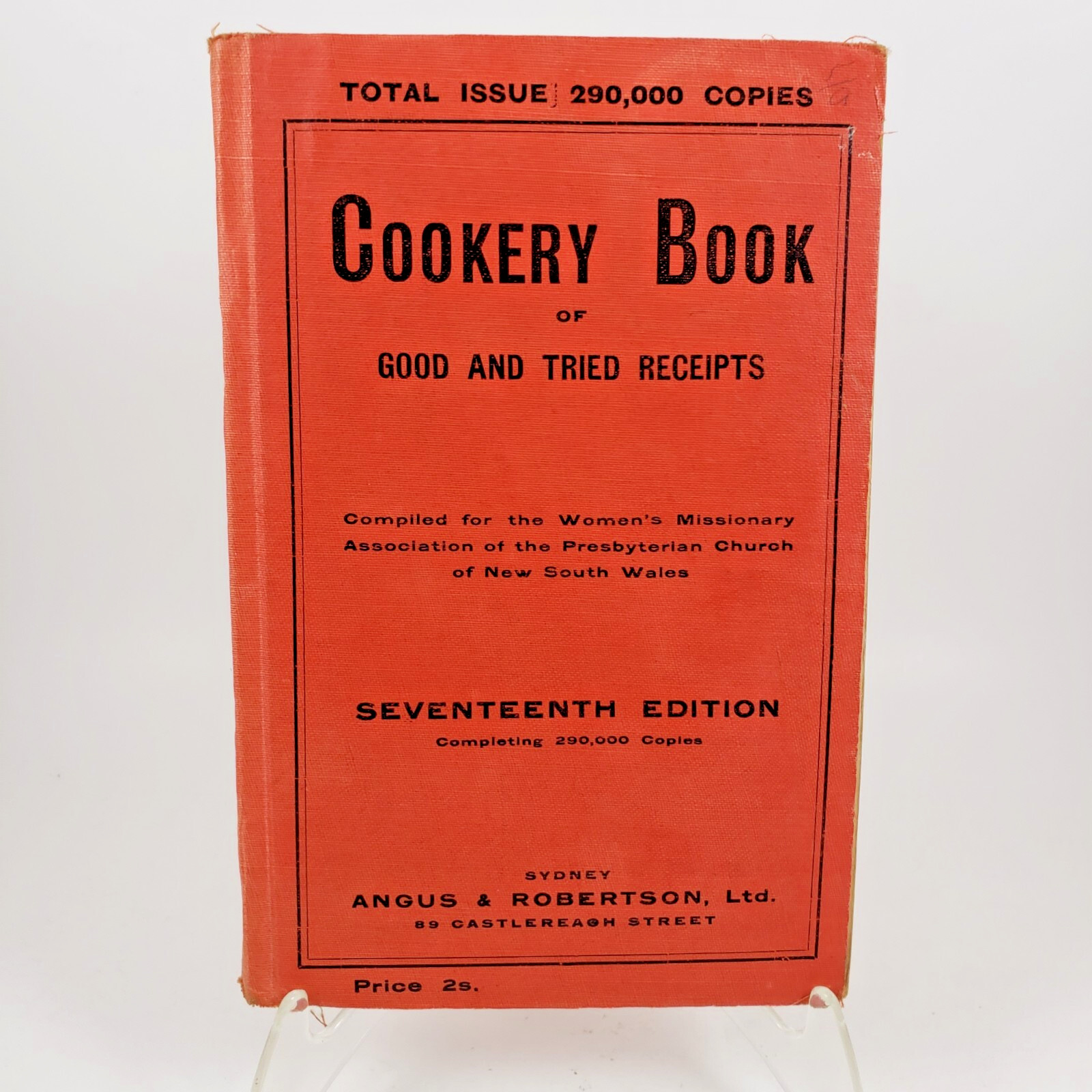 Vintage 1922 Presbyterian Cookery Book 17th Edition 224 Pages Nice Condition