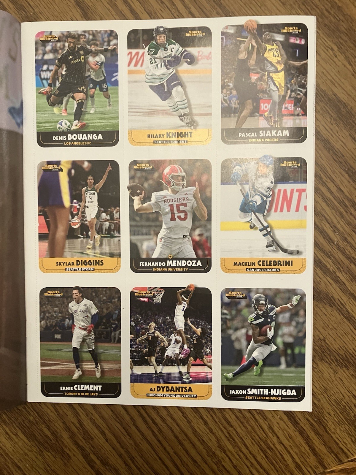 Sports Illustrated For Kids March/April 2026 Fernando Mendoza, AJ Dybantsa Cards