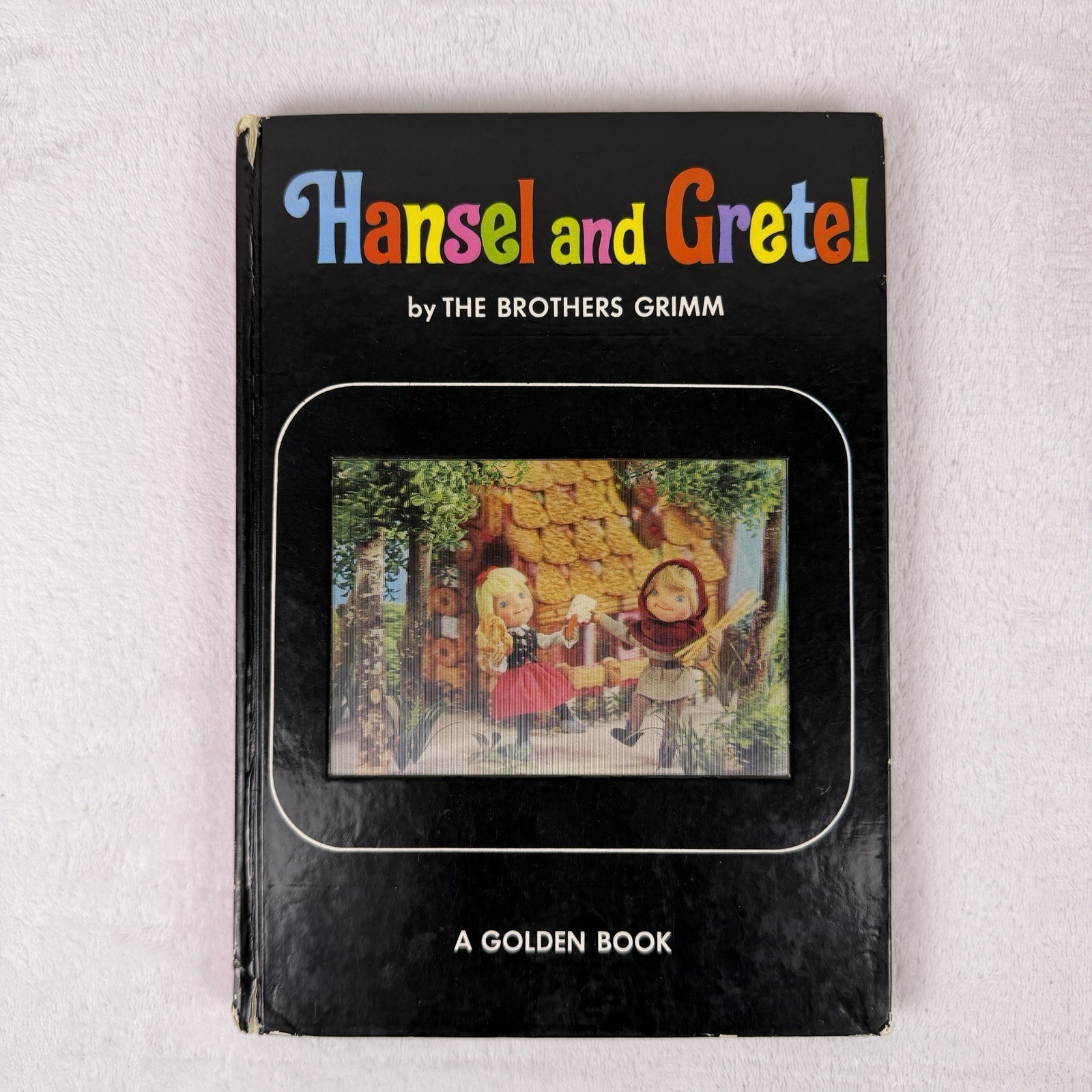 Vtg Hansel & Gretel Golden Press Lenticular 3D Cover Book 1969 Grimm Fairy Tale