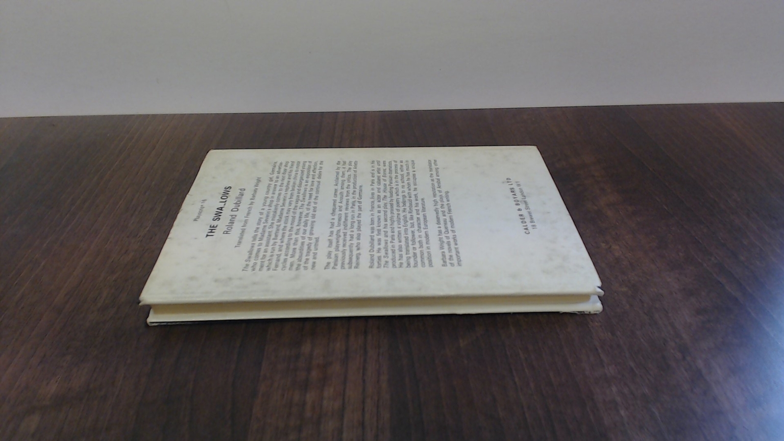 The Swallows (Playscript 16), Roland Dubillard, Calder and Boyars