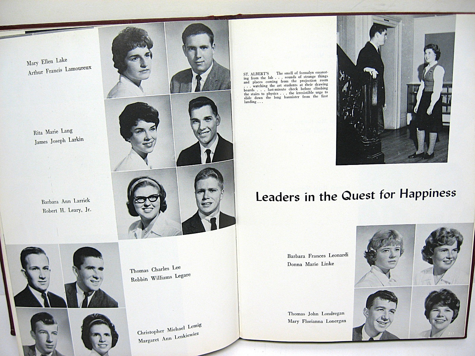 1962 Crosier, St. Bernard’s High School, New London, Connecticut Yearbook