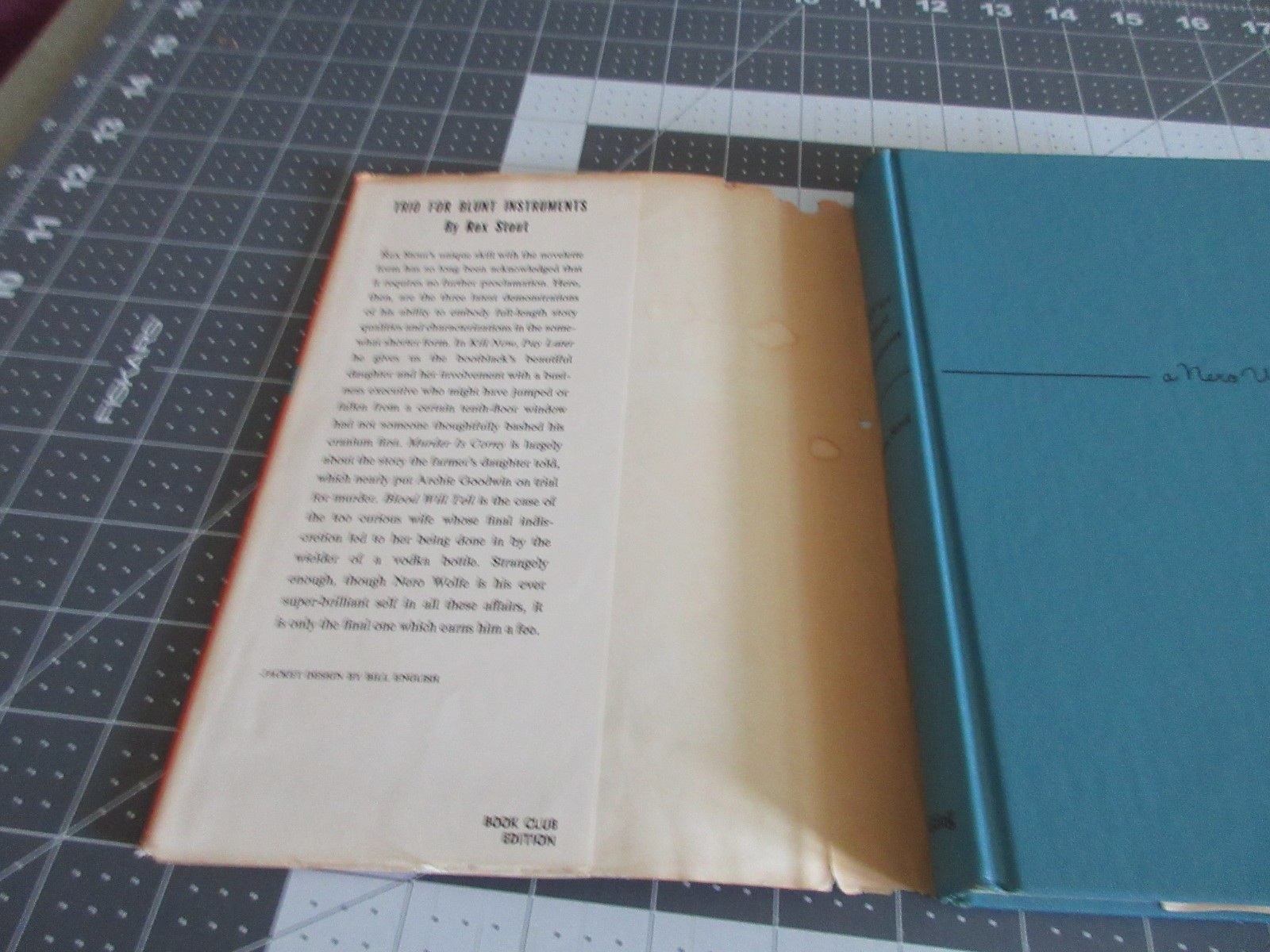 Trio for Blunt Instruments Nero Wolf threesome by Rex Stout 1964 BCE HCDJ