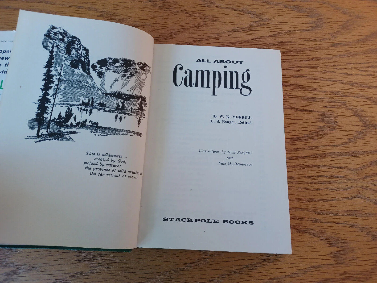 All About Camping W K Merrill 1965 Hardcover Dust Jacket Stackpole Books