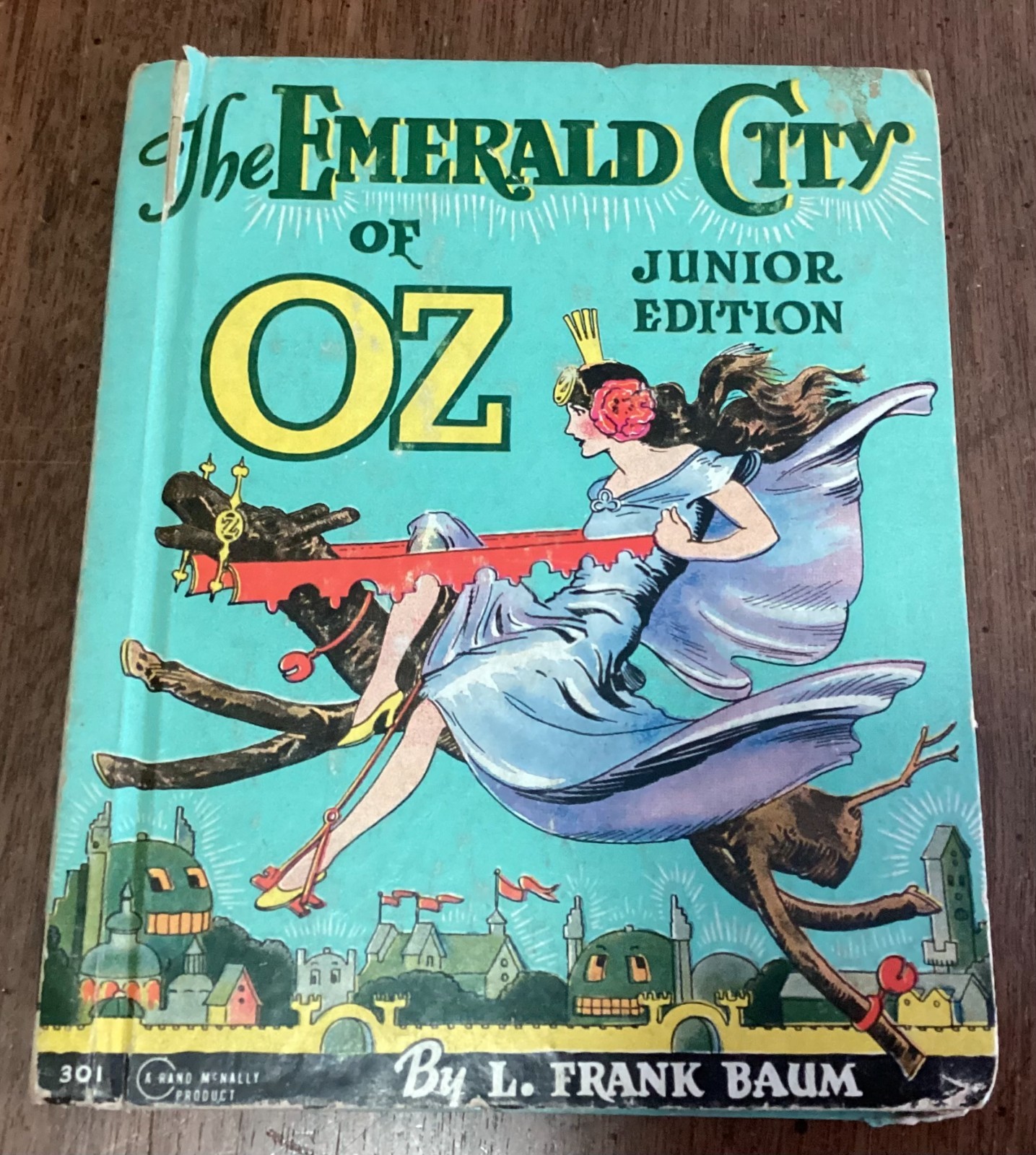 Vtg The Emerald City of OZ Junior Edition L. Frank Baum 1938 HC Book