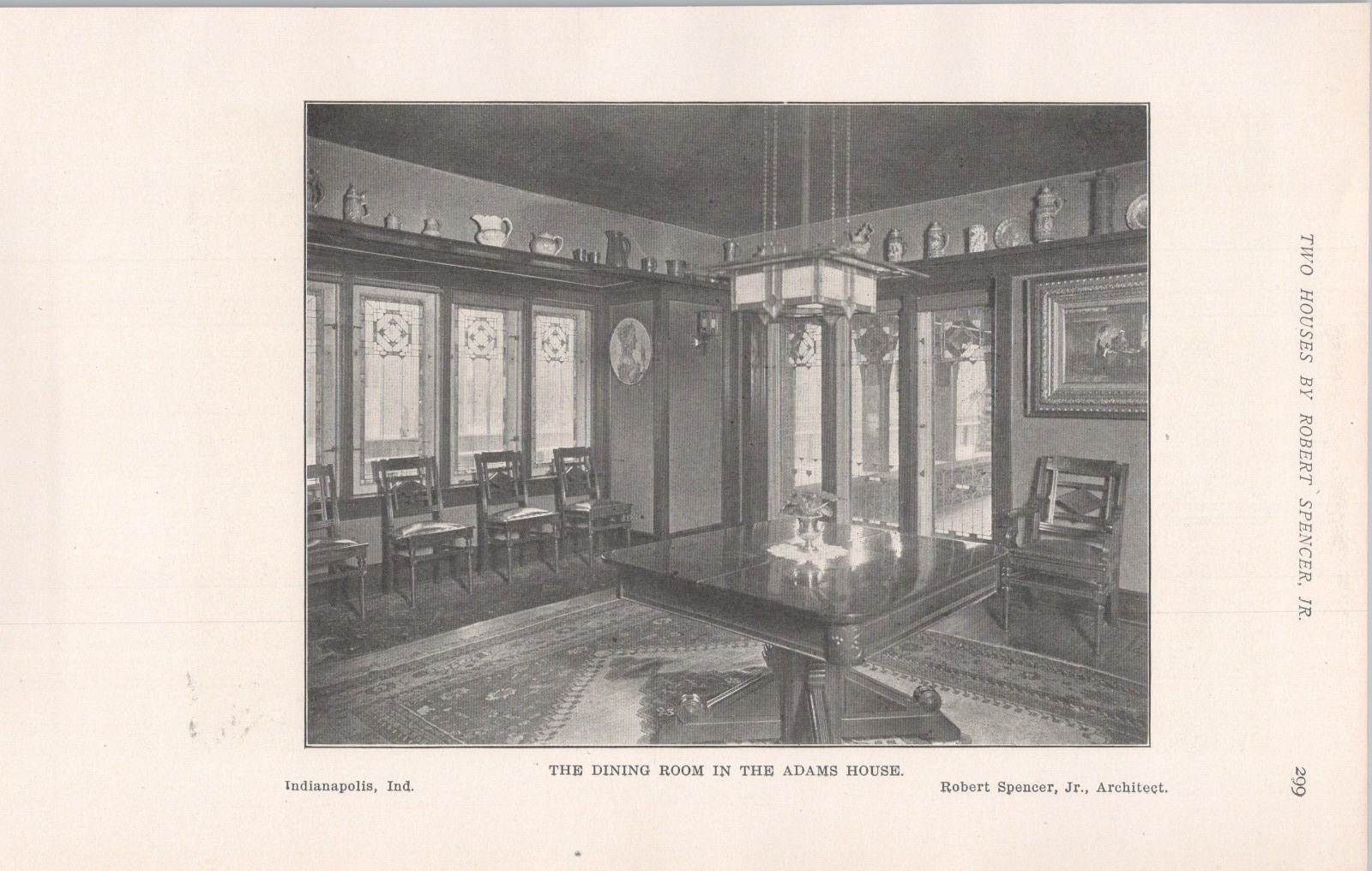 1906 * Adams House Indianapolis IN Robert Spencer Jr Architect Demolished