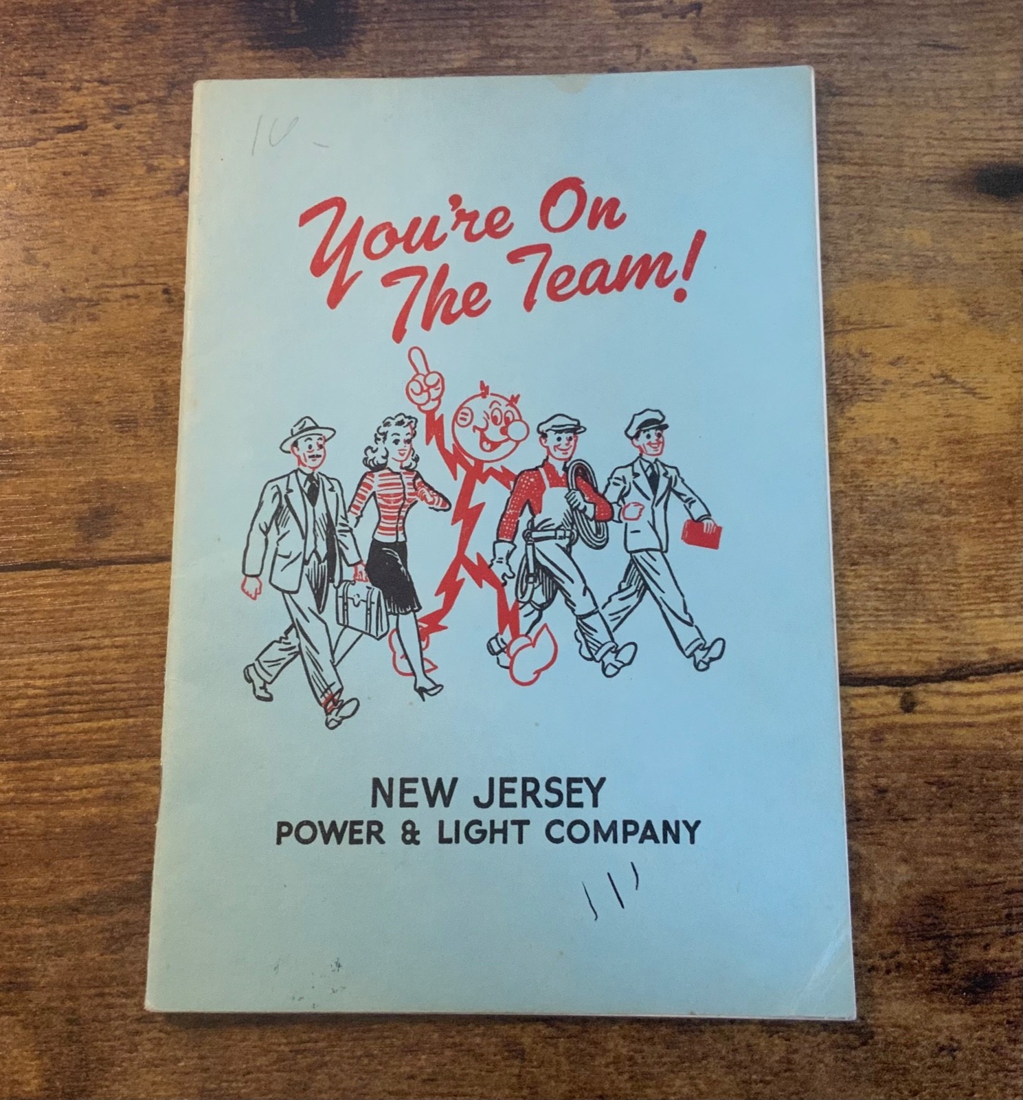 Vintage 1951 New Jersey Power Light Co. You’re On The Team! Employee Handbook