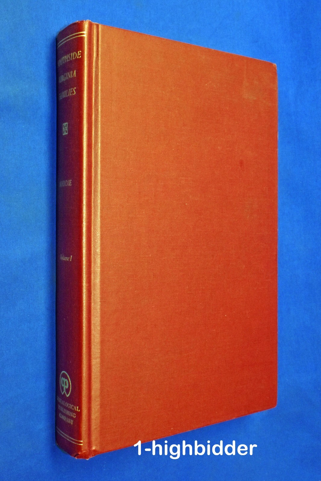 Southside Virginia Families, Vol. 1 Hardcover John Bennett Boddie Genealogical