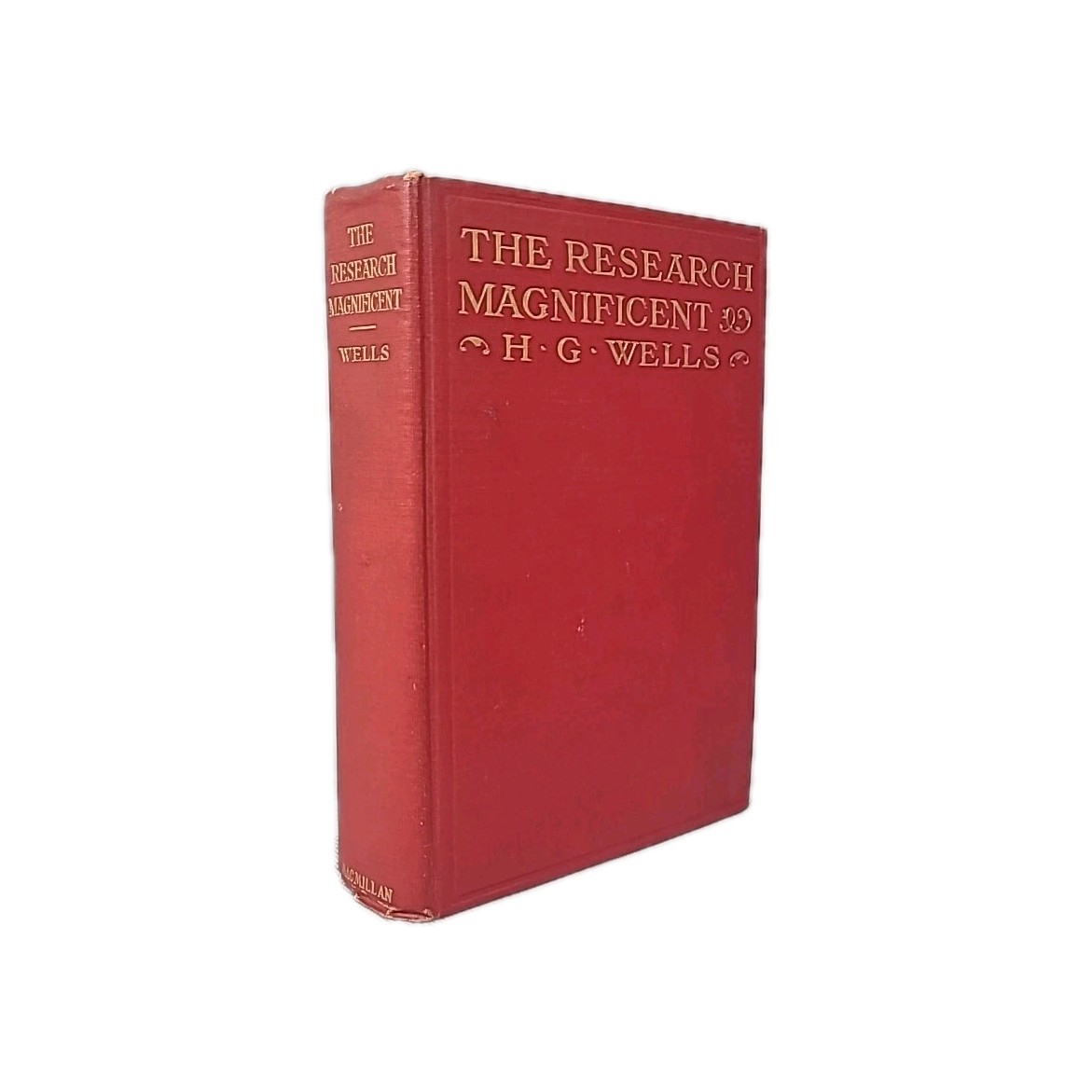 THE RESEARCH MAGNIFICENT by H.G. Wells 1915 1ST EDITION 2nd Printing Vintage HC