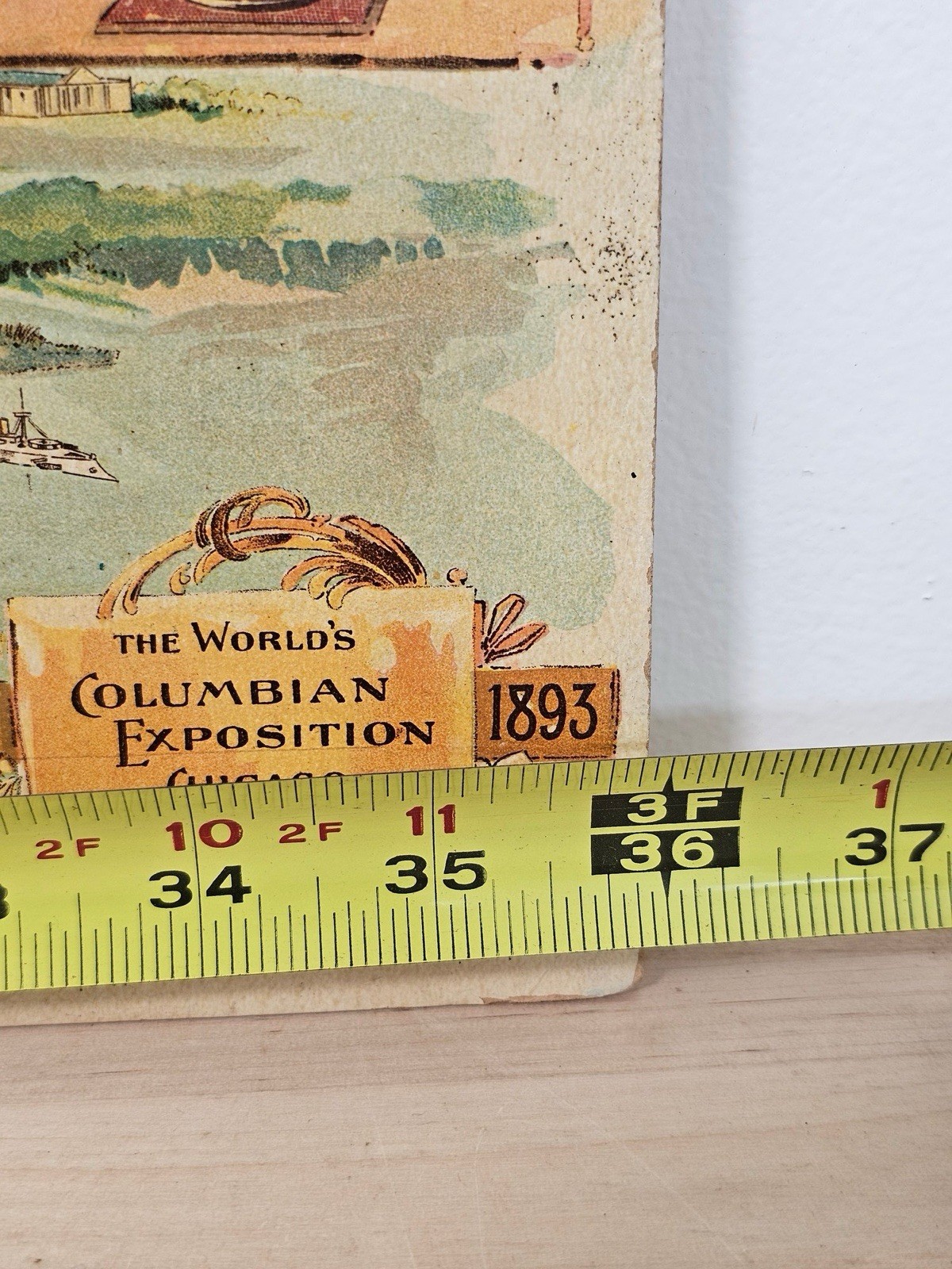 Antique 1893 Folding Panorama Book Little Folks History US Worlds Fair Chicago