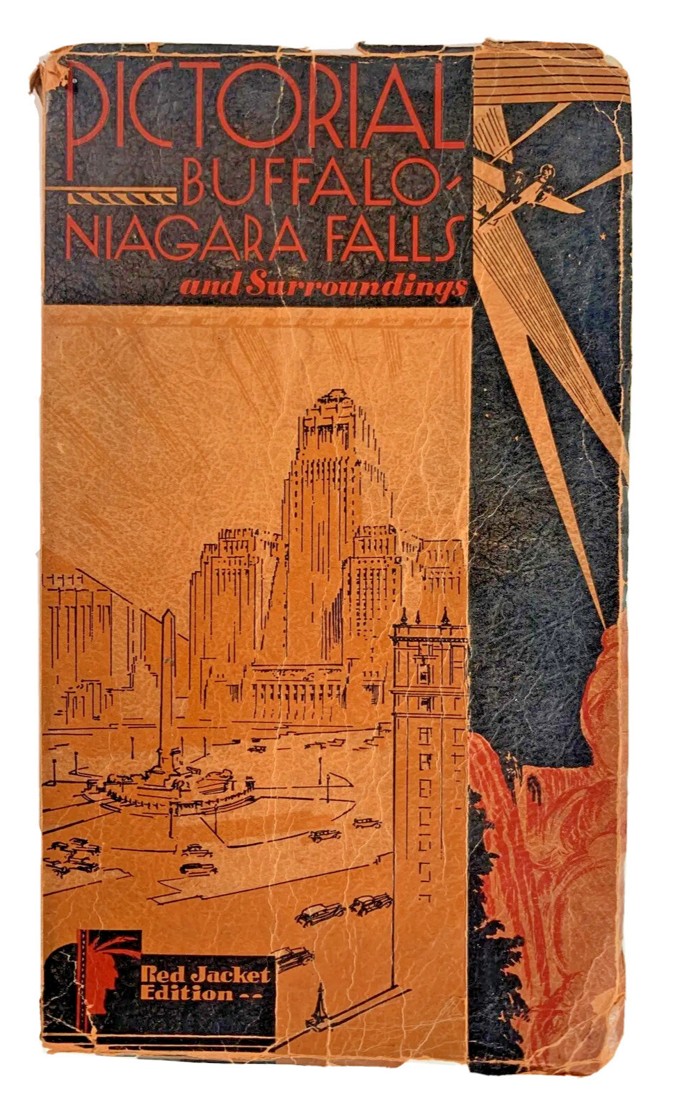 1932 Pictorial Buffalo Niagara Falls & Surroundings Photo Book Red Jacket