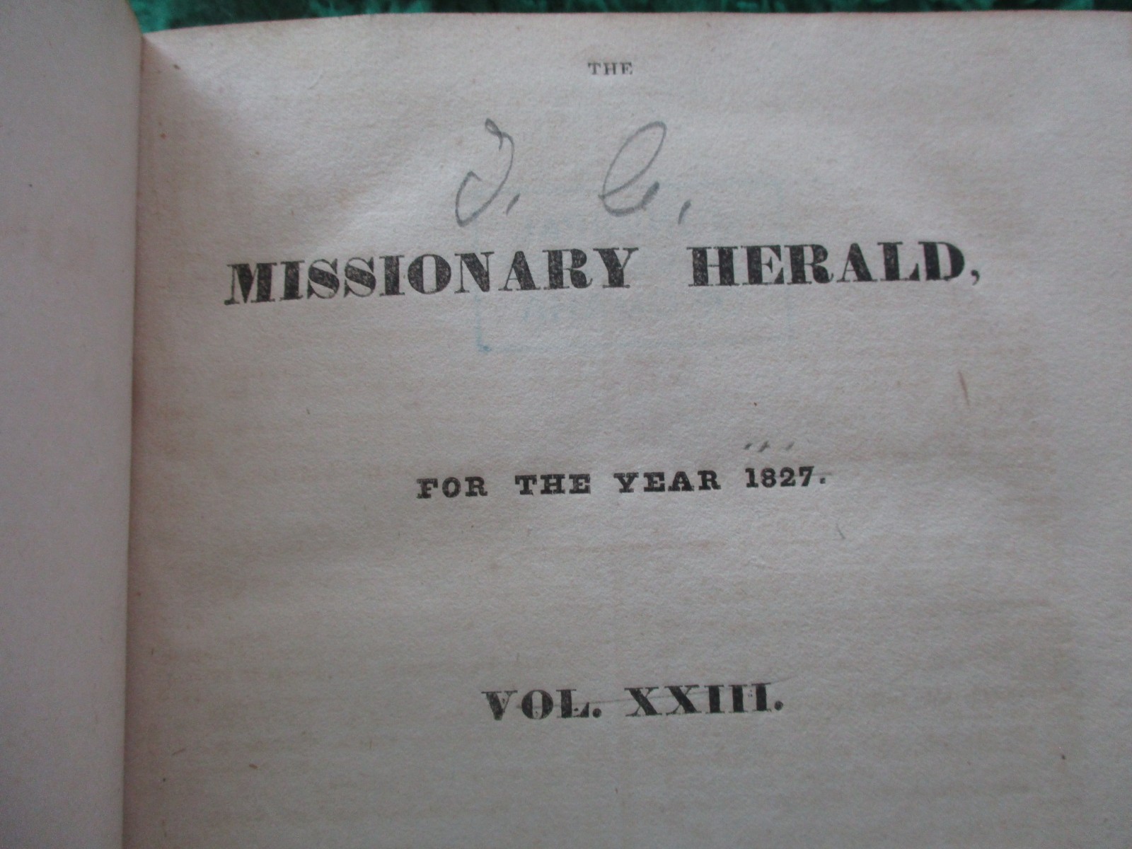 Missionary Herald 1827 Board Commissioners Foreign Missions Full Year Scarce G4