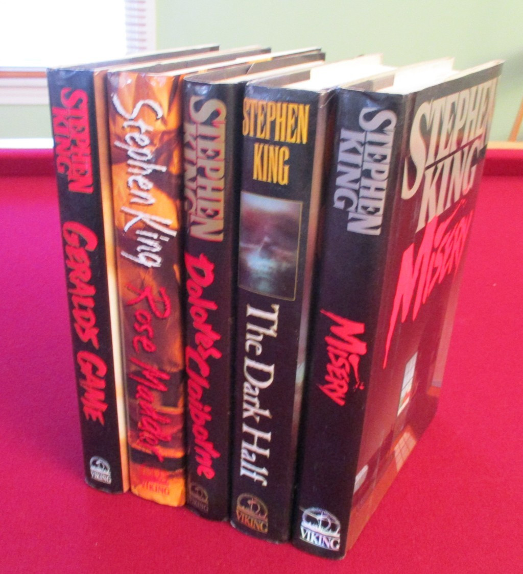 5 Stephen King Books ~ Misery ~ The Dark Half ~ Gerald’s Game ~ Rose Madder