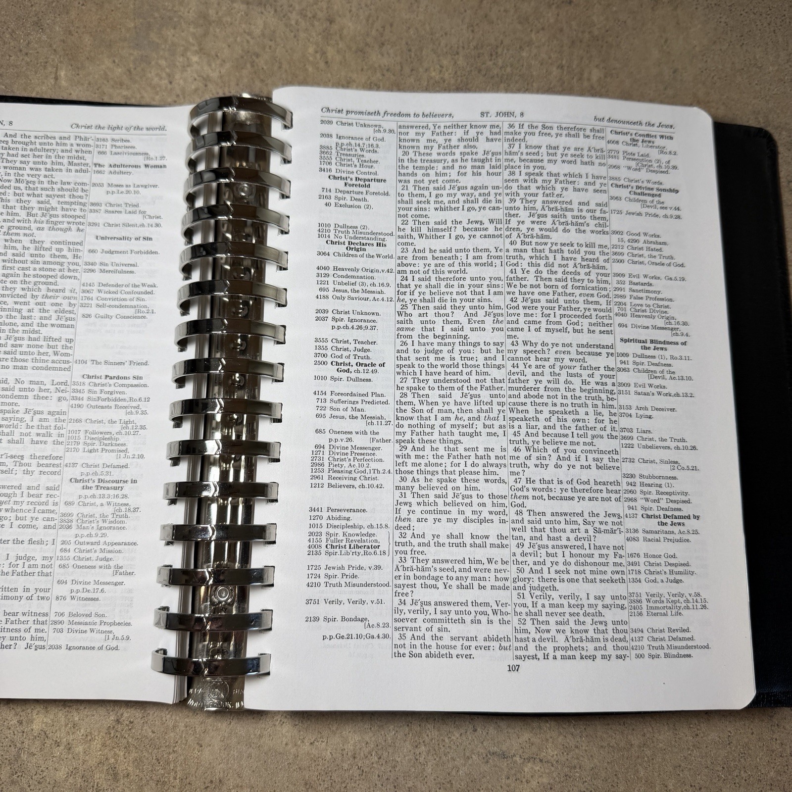 RARE VTG Thompson Chain Reference Bible Tri-Fold Workbook Edition 1964 Kirkbride