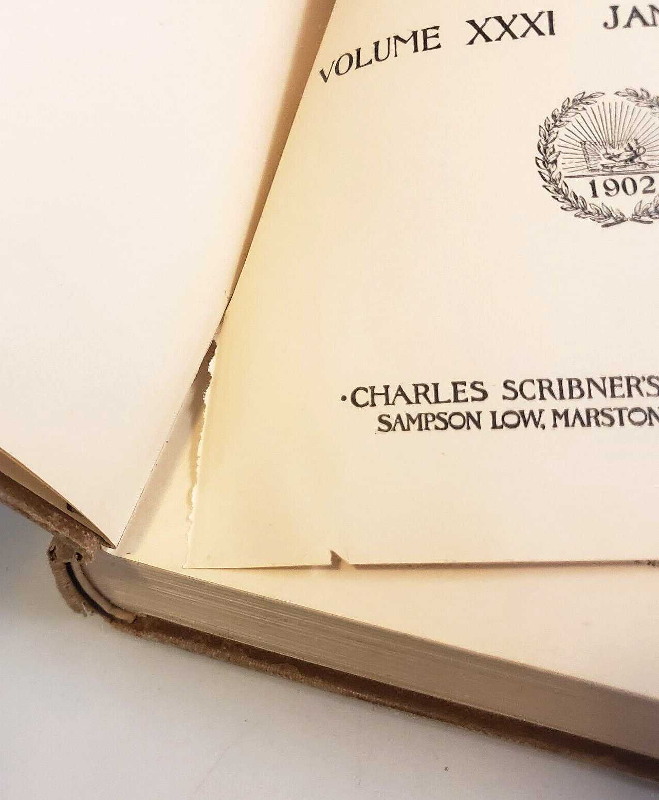 SCRIBNER’S MAGAZINE ILLUSTRATED~ Jan-June 1902 Hard Bound Book Edition (VOL. 31)