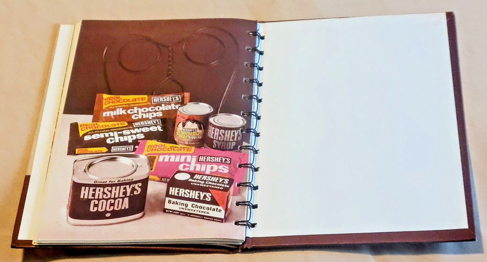Hersheys 1934 Cookbook Revised 1971 Spiral Bound Hardcover Vintage Chocolate