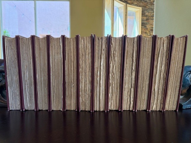 Grolier Society History of Egypt Maspero 12 Vols 2-13 Missing Vol 1 Red Buckram