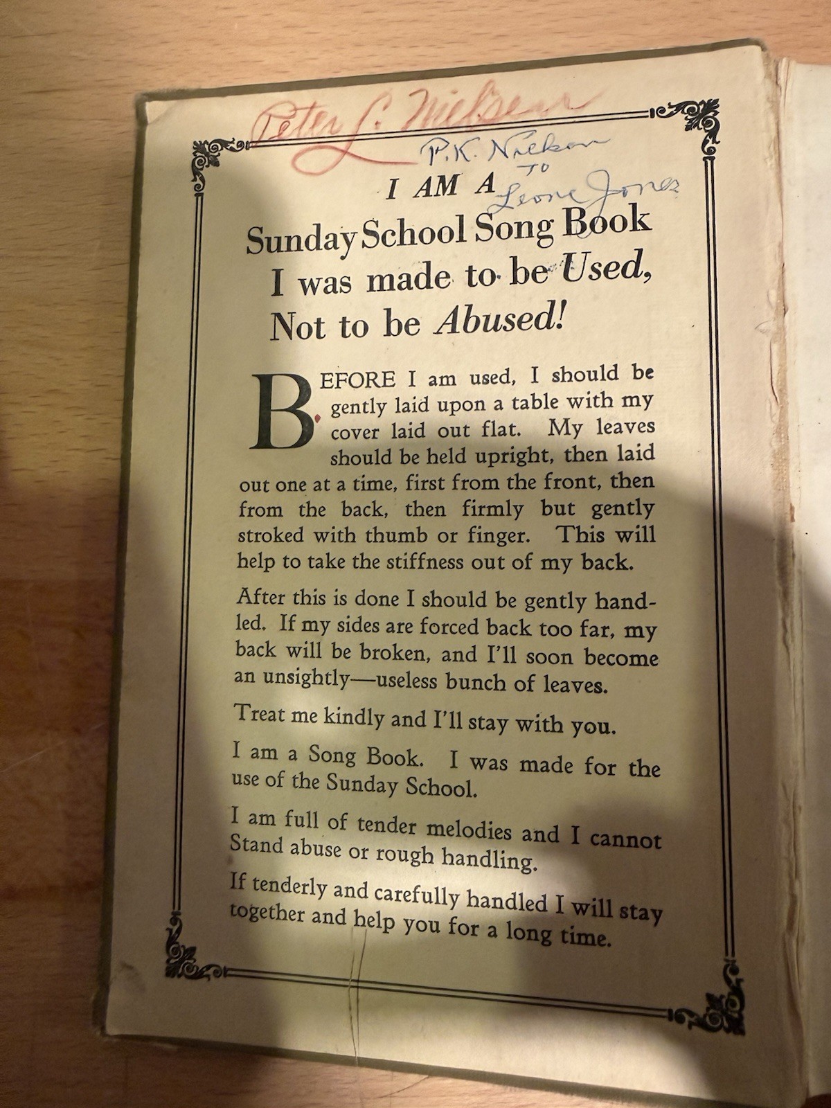 Vintage Deseret Sunday School Songs Book ( 1909 ) Pre Owned