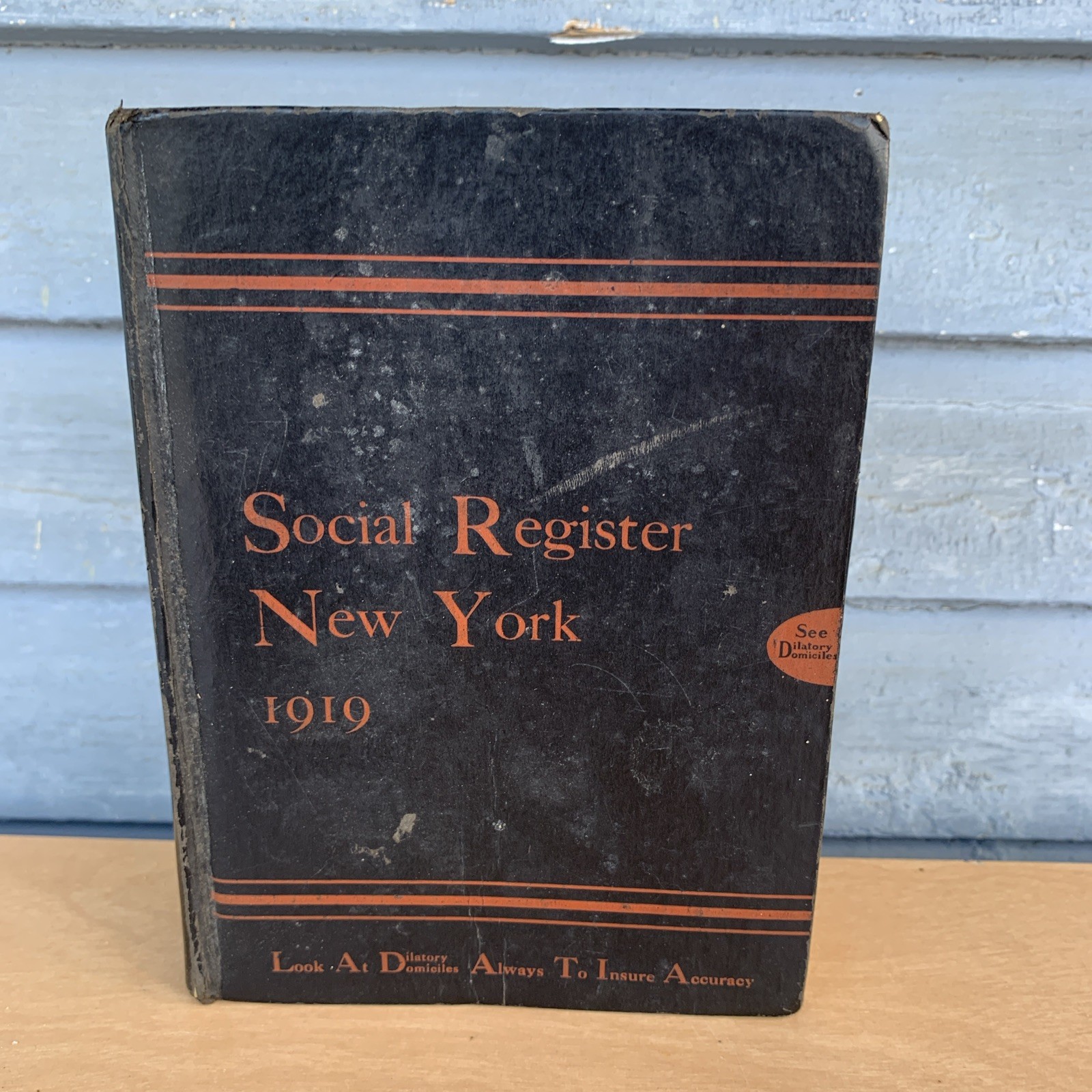 Social Register New York 1919 Hardcover Illustrated Directory Book