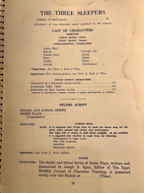Radio Plays 1935 Studio & School unit 3 series by Welles Publishing Com.