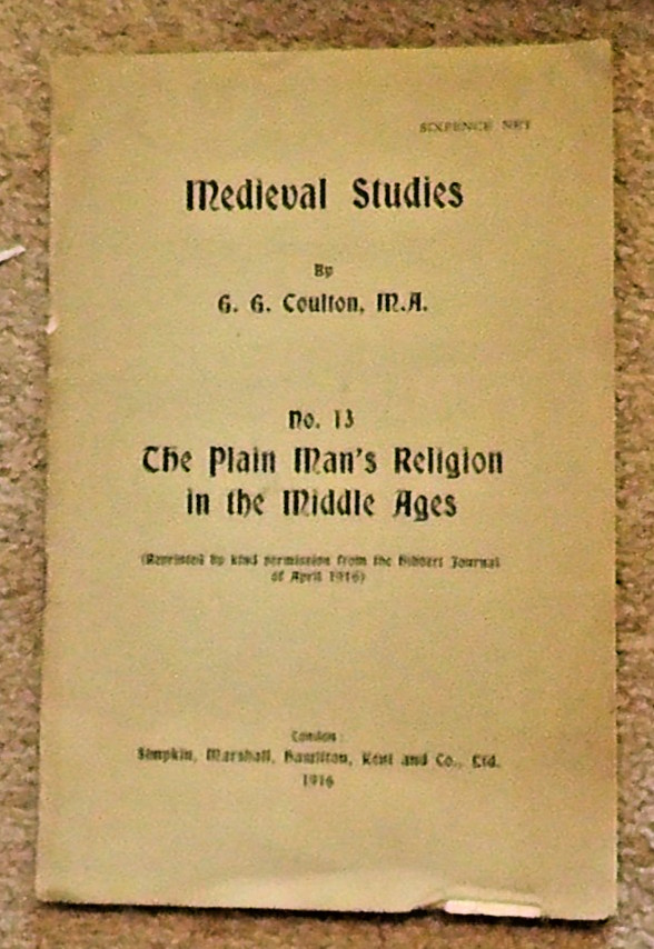 Medieval Studies by G G Coulton M A 1916