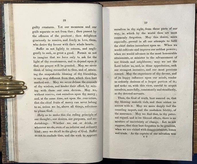 1816 Joseph Bowden ‚Prayers & Discourses For The Family‘ FINE BINDING Devotional