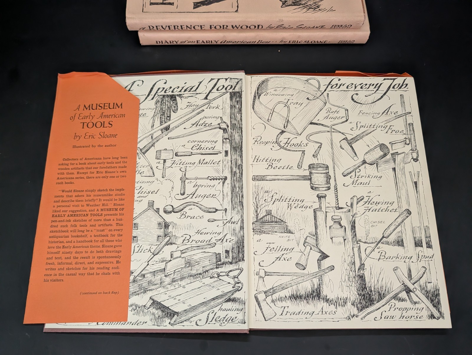 3 BY ERIC SLOANE: Early American Tools, Reverence for Wood, Early American Boy