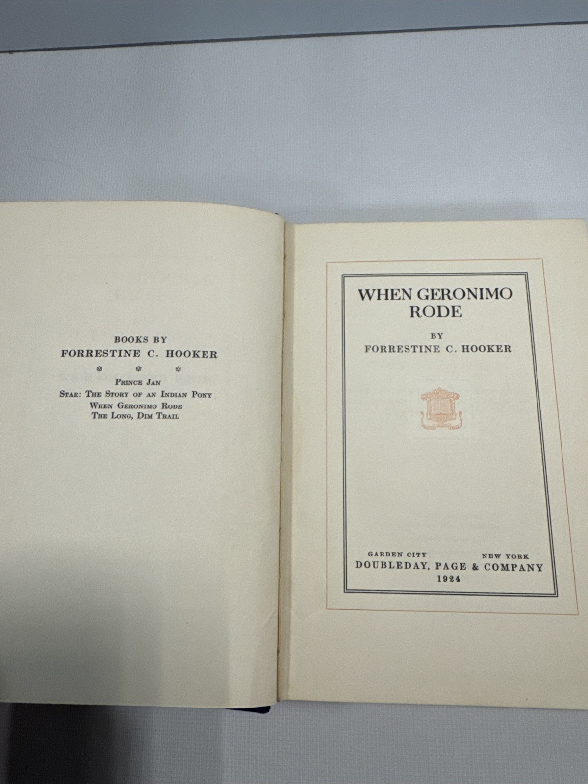 1924 Vtg Hooker When Geronimo Rode Native American Indian Apache Tribe West Wars