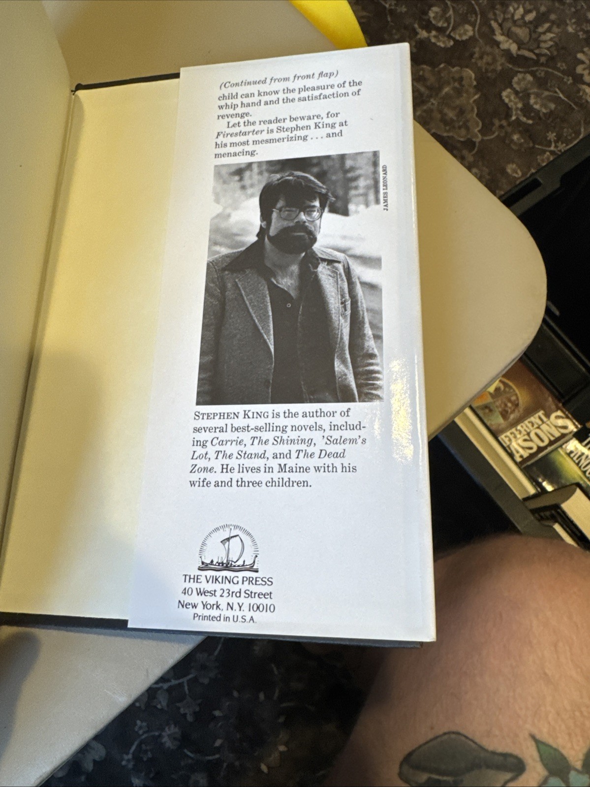 Stephen King Firestarter Near Mint 1980 Later Printing MP2AA GC