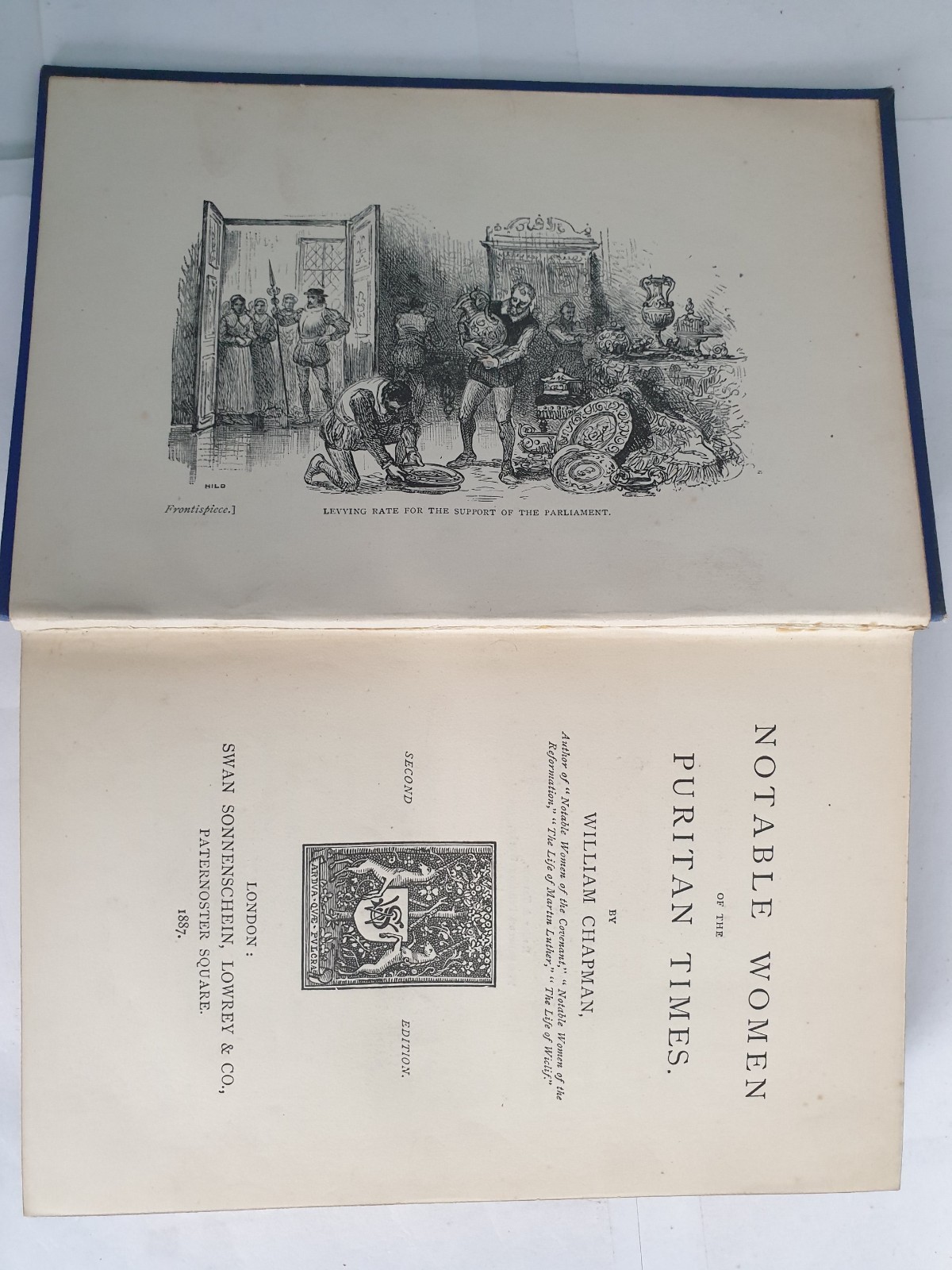 Notable Women of the Puritan Times by William Chapman, 1887 2nd edition, HBK
