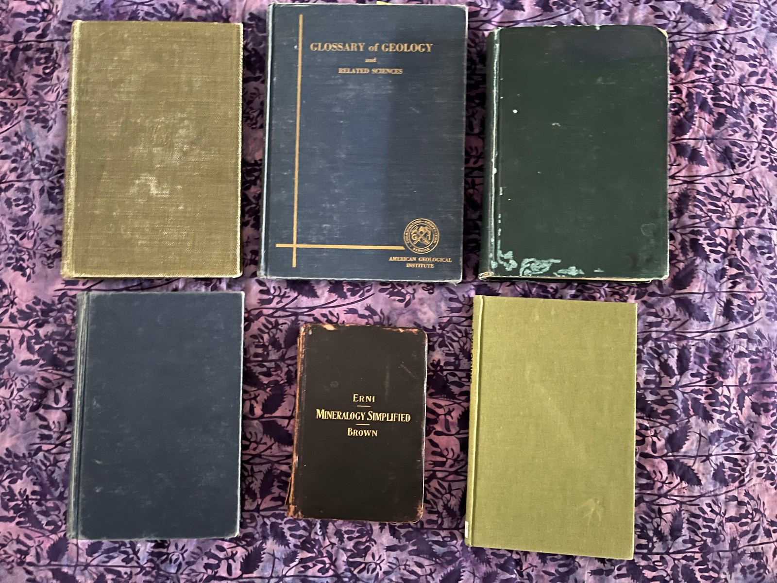 lot of 6 Antique textbooks Geology, Mineralology, Surveying 1901-1969