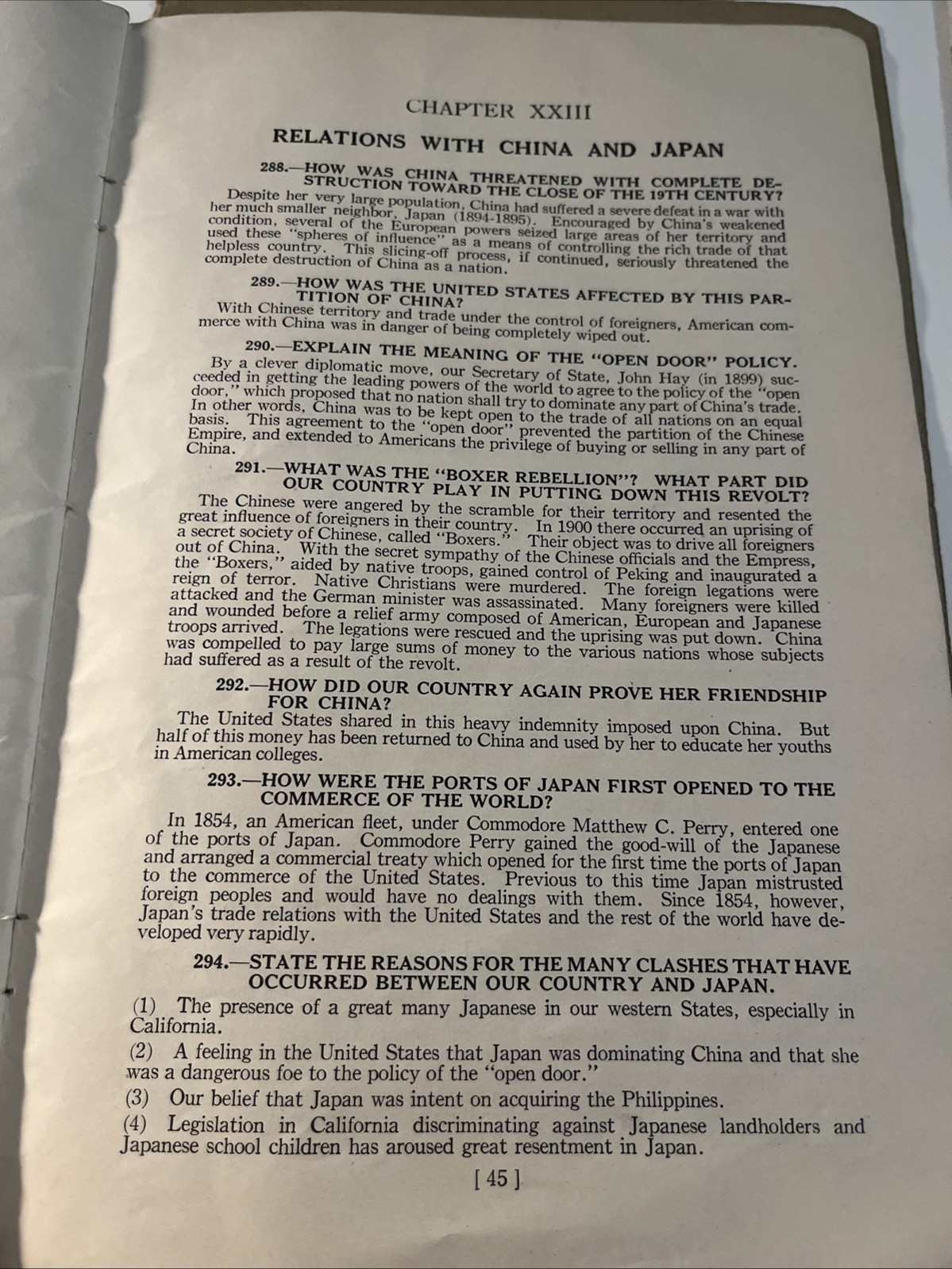 1928 American History Grade 8B Q&A Louis Kalvin Tariff Immigration Free Silver