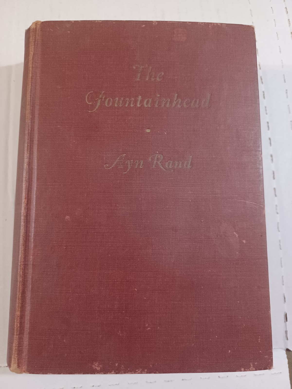 The Fountainhead By Ayn Rand, Hardcover, Blakiston, 1943