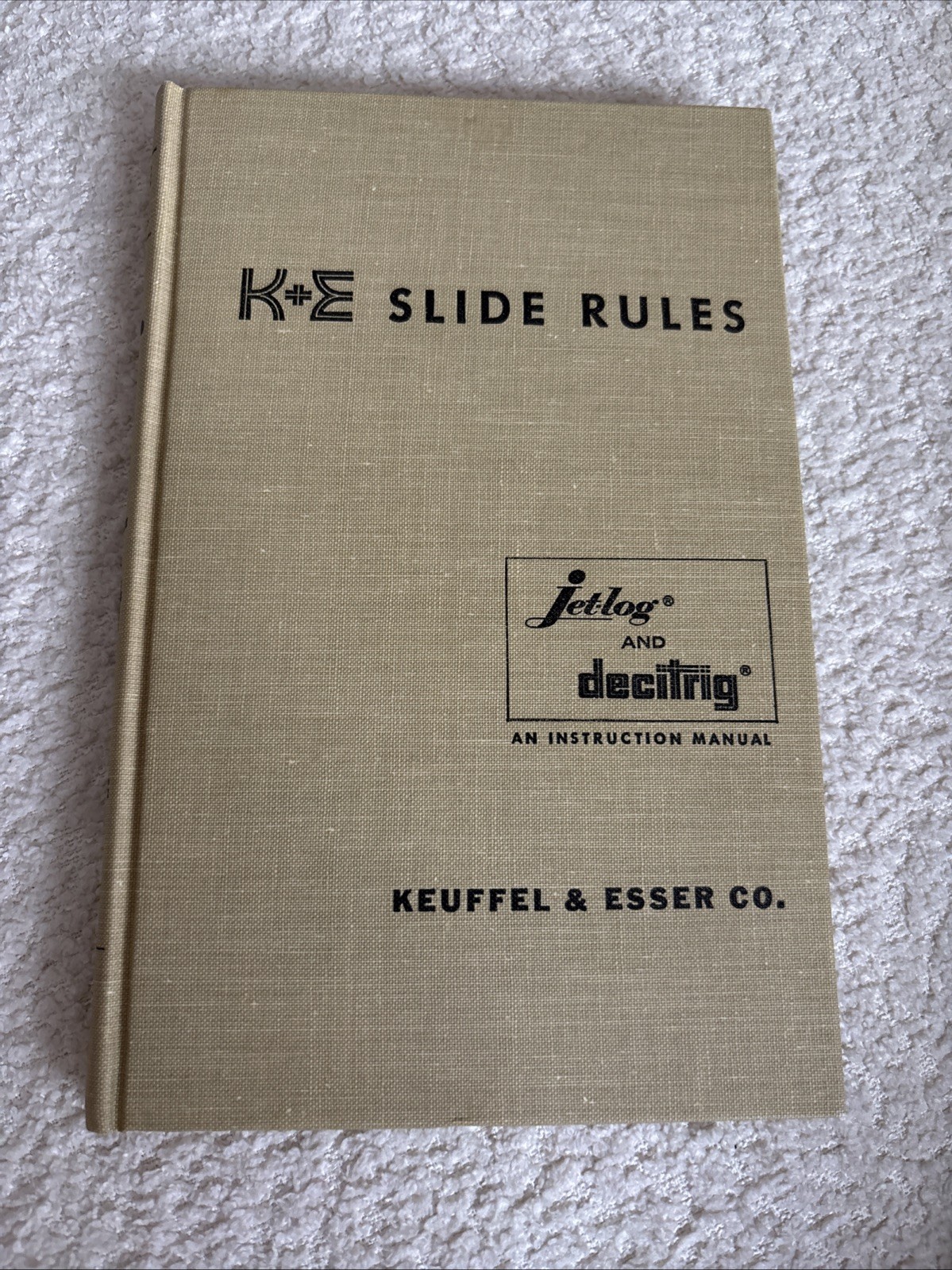 Vtg K&E Slide Rules Self Instruction Manual Keuffel & Esser JetLog Decitrig 1955