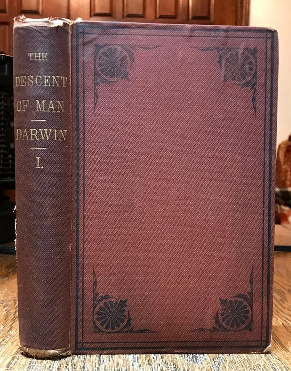 The Descent Of Man CHARLES DARWIN Vol. I 1871 First American Edition HC ill.Rare