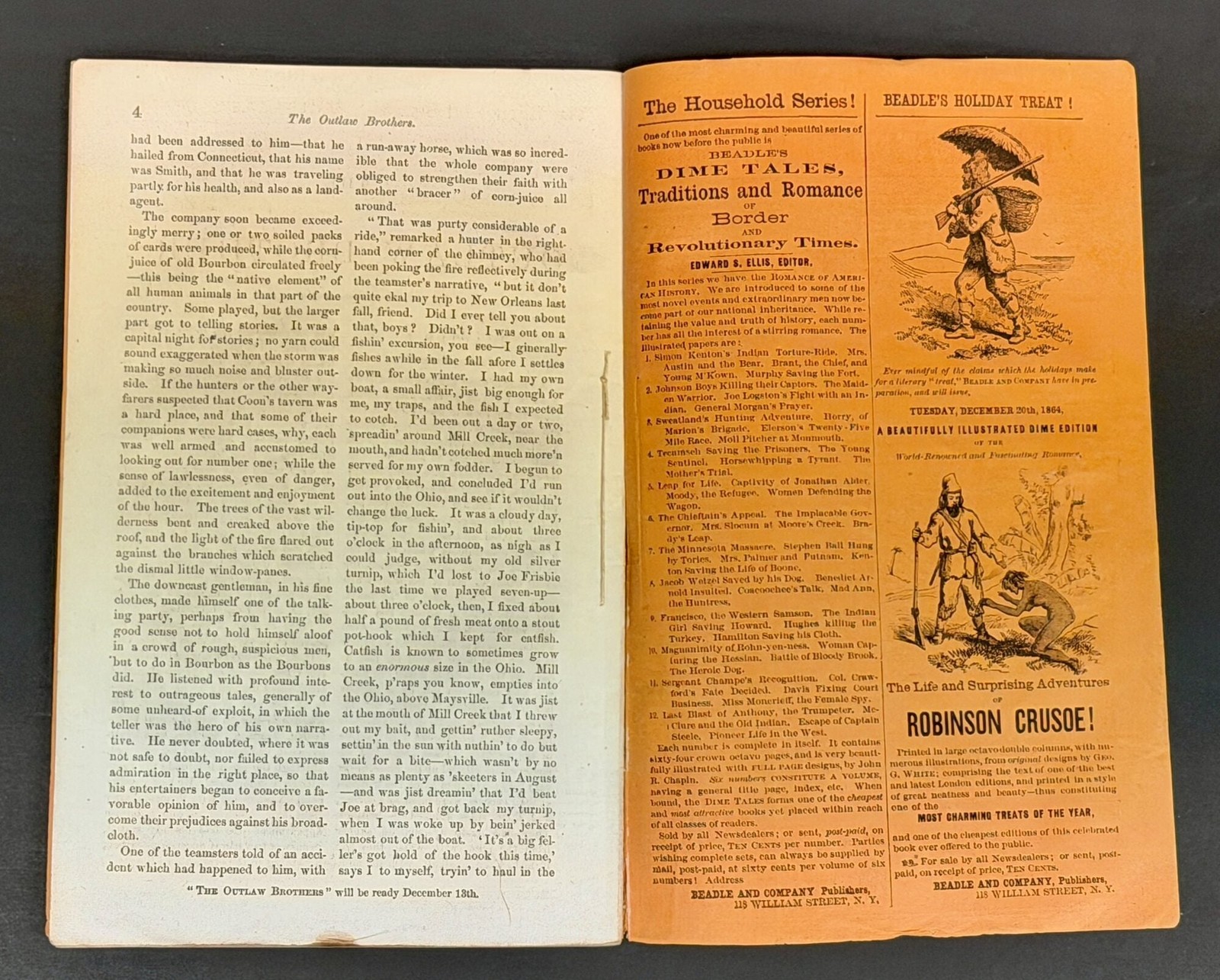George Henry Prentice / MARKED BULLET or the Squaw’s Reprieve Tale of Border 1st