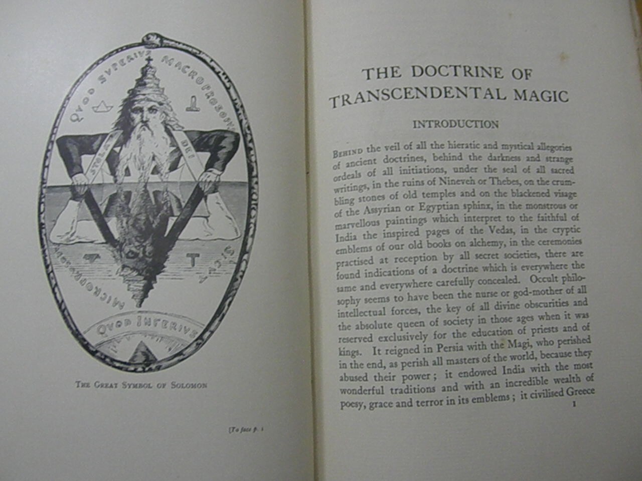 Transcendental Magic -Eliphas Levi MYTH OCCULT WITCHCRAFT KABBALAH BLACK SABBATH