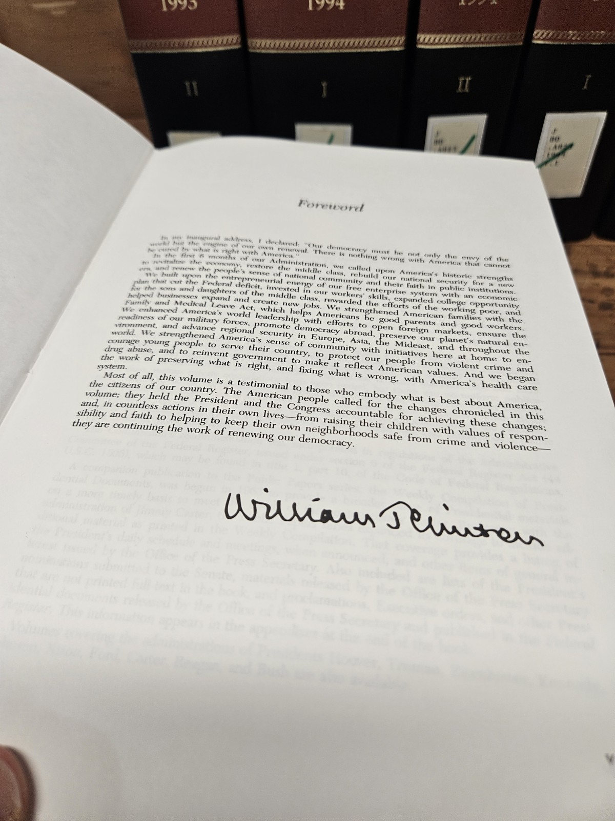 7v Public Papers Of The Presidents William J. Clinton 1993-1996 1st Term