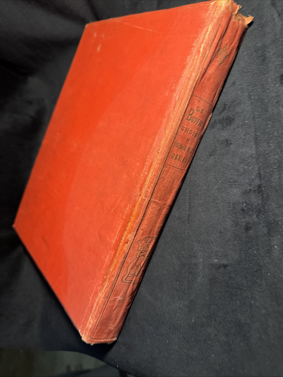 Vintage Hardcover Le Buffon Choisi Benjamin 1924 French Book Paris