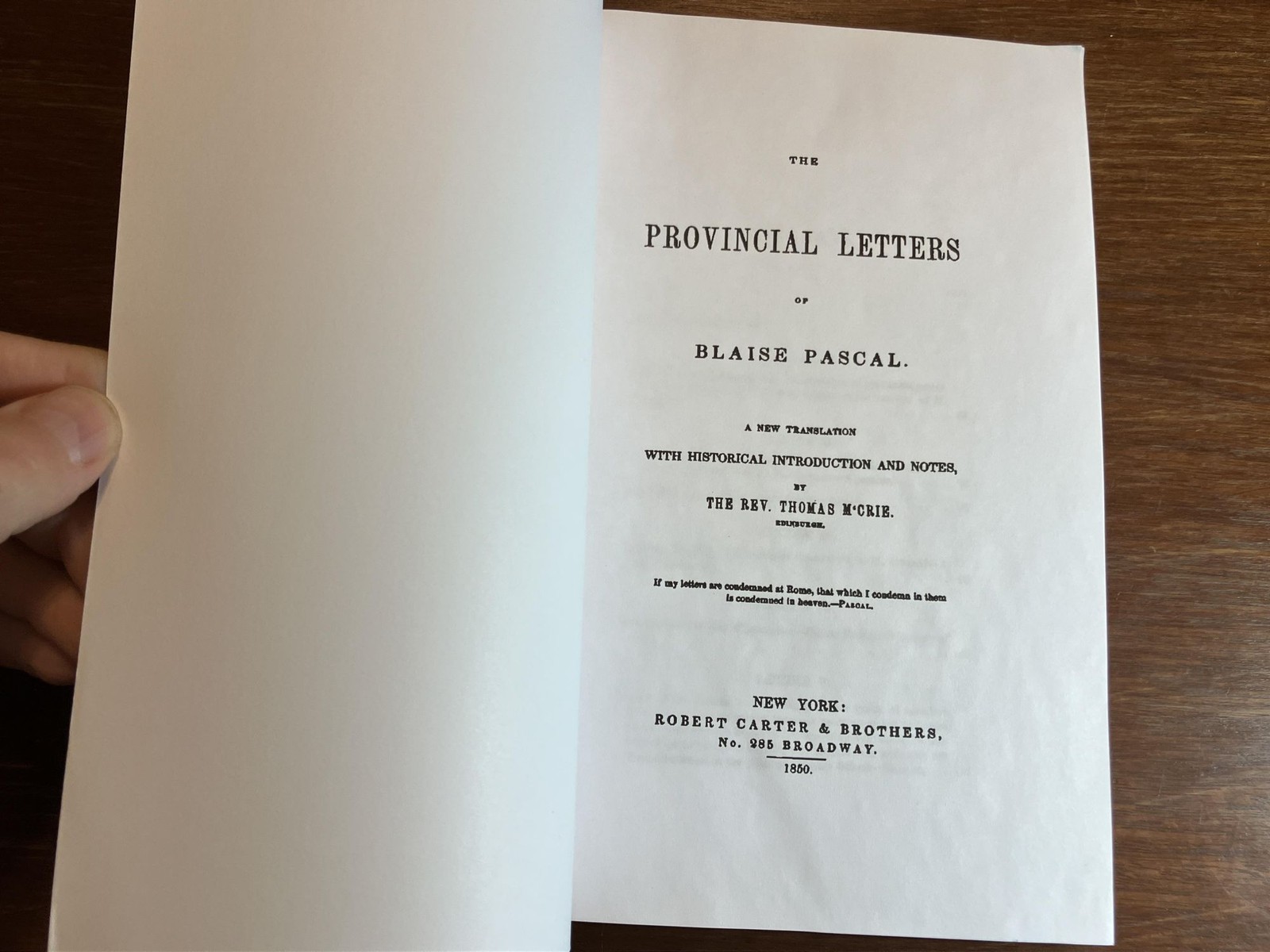 The Provincial Letters of Blaise Pascal / 2022