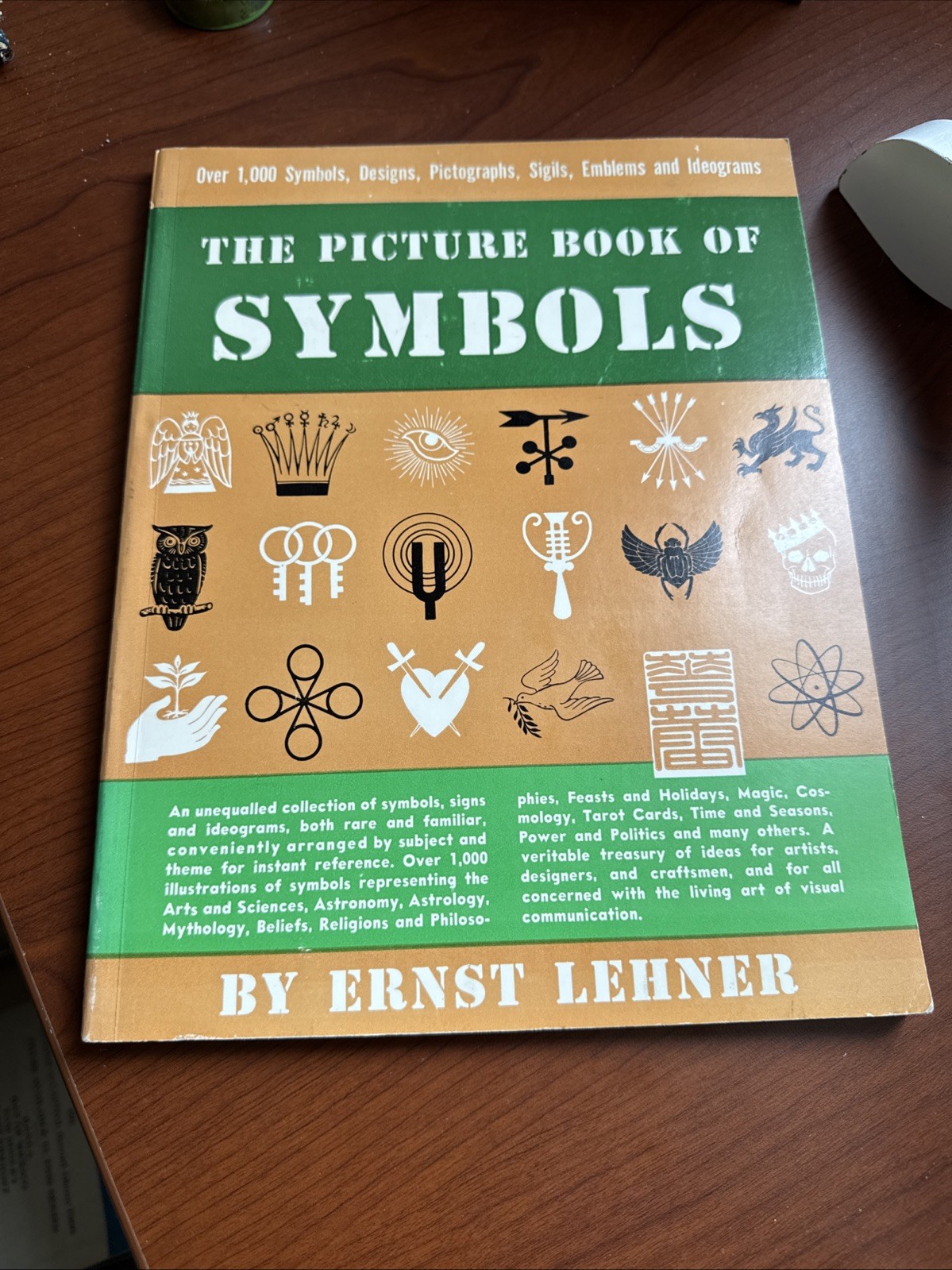 1956 THE PICTURE BOOK OF SYMBOLS by ERNST LEHNER 96 Pages of Interesting Symbols