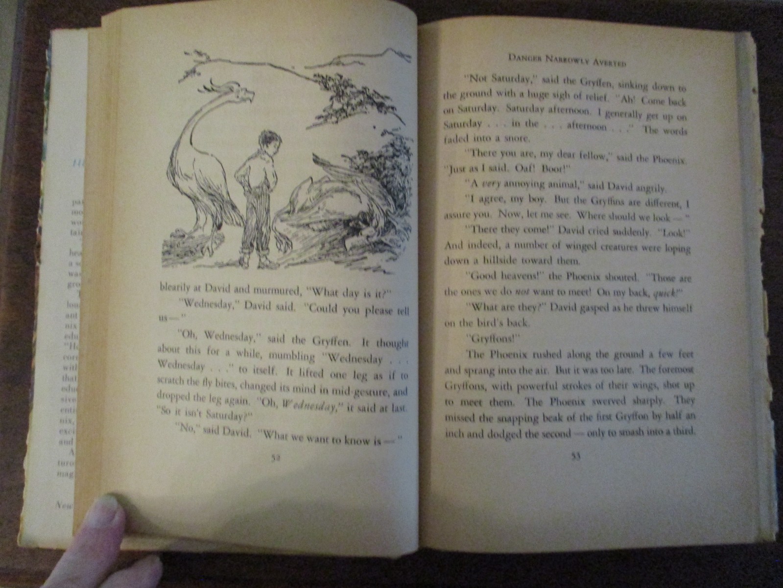 DAVID AND THE PHOENIX ~ Edward Ormondroyd 1958 Weekly Reader Book Club HC DJ