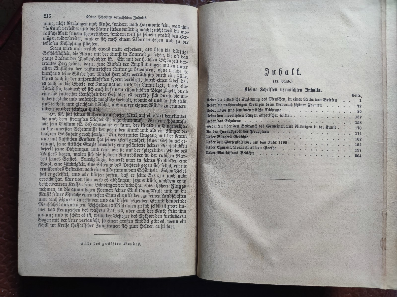 Schiller’s Works, Vol. 10 – Prose Writings, Reclam Leipzig, Antique Book c. 1900