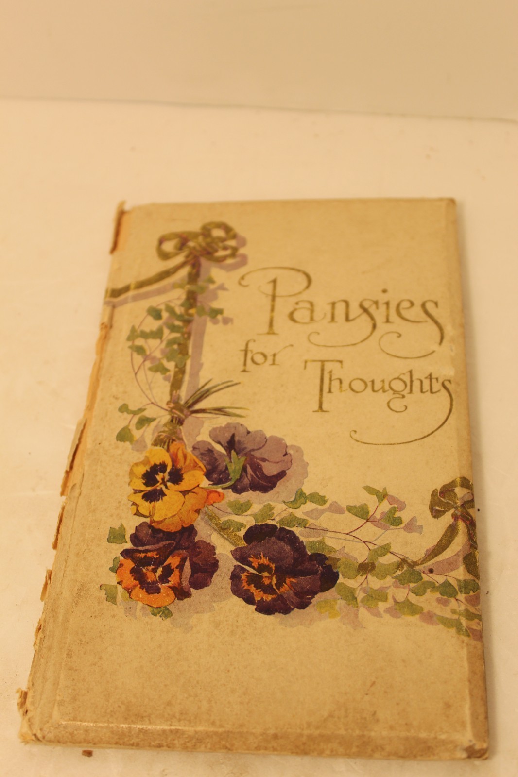 1914 Pansies For Thoughts Poetry Gift Book Antique