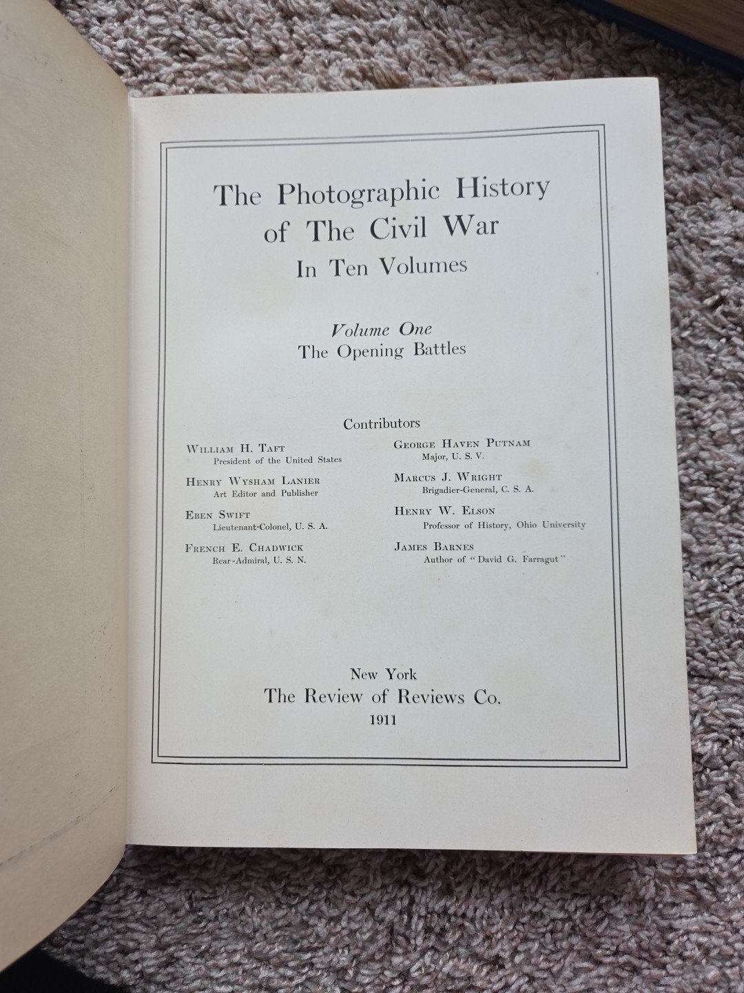 Photographic History of the Civil War, Miller ~ Complete 10 Volume Set, 1911 1st