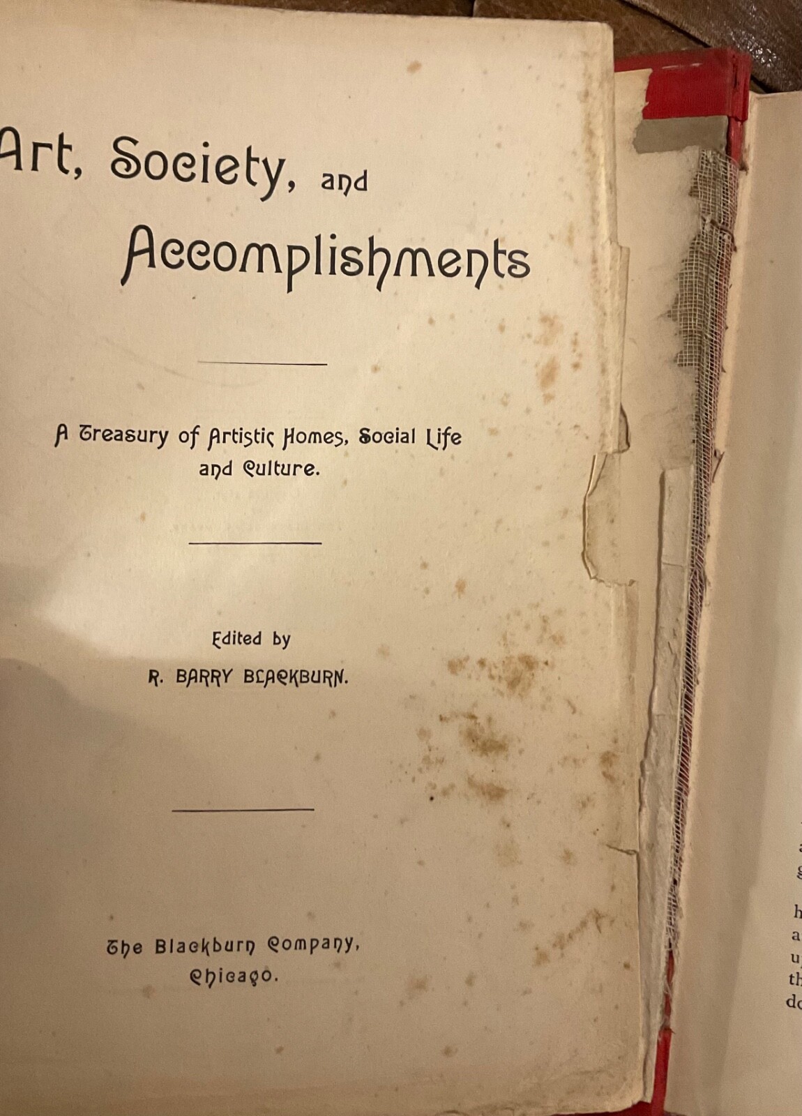 Vintage 1891 Art Society & Accomplishments – Etiquette by Blackburn 1st Edition