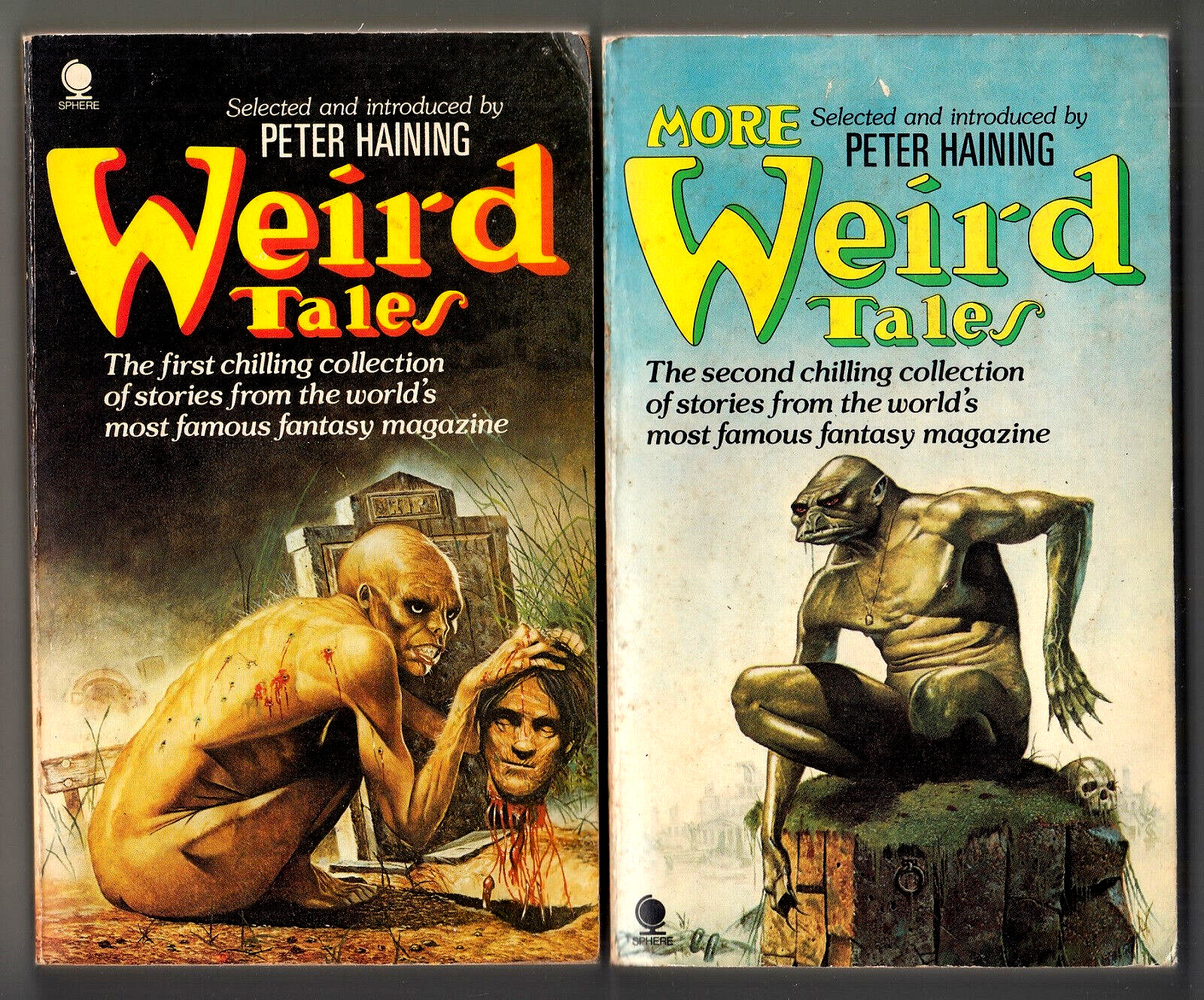 WEIRD TALES Vol. 1 & Vol. 2 (Peter Haining, editor/1st British pbs)