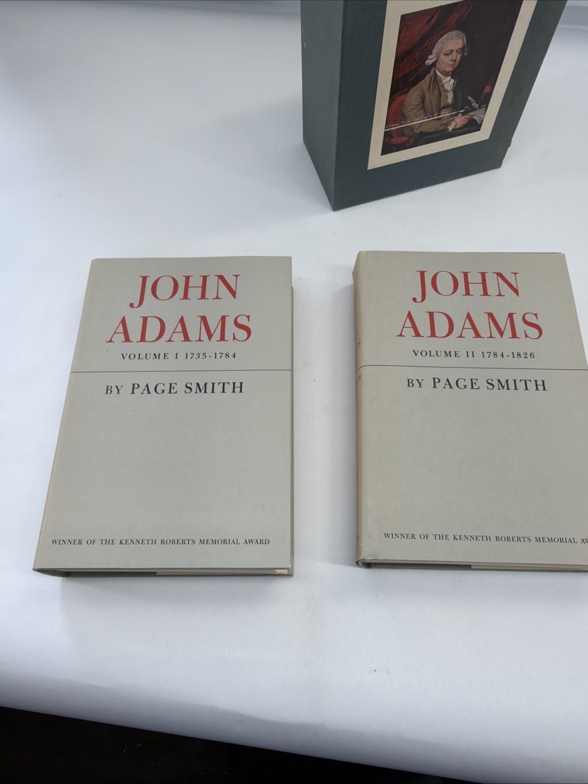 John Adams Boxed Set by Page Smith First Edition Hardcover Dust Jacket 2 Books